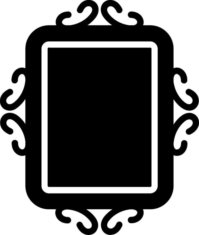 Frame Glyph Icon Design vector