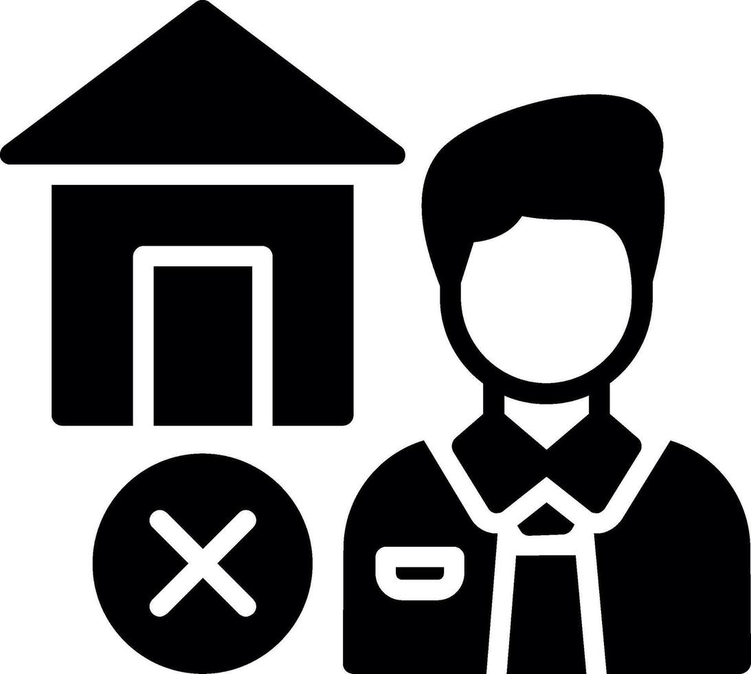 Homeless Glyph Icon Design vector