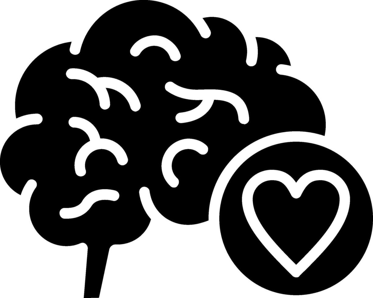 Mental Healthy Glyph Icon Design vector