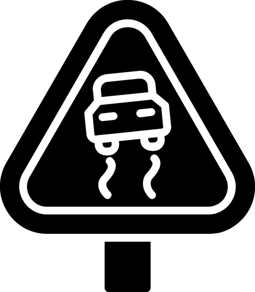 Smooth Road Glyph Icon Design vector