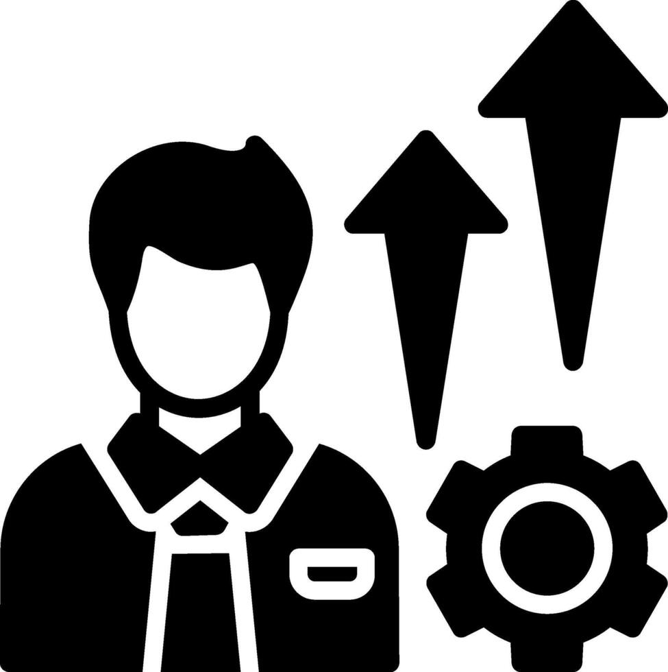 Professional Development Glyph Icon Design vector
