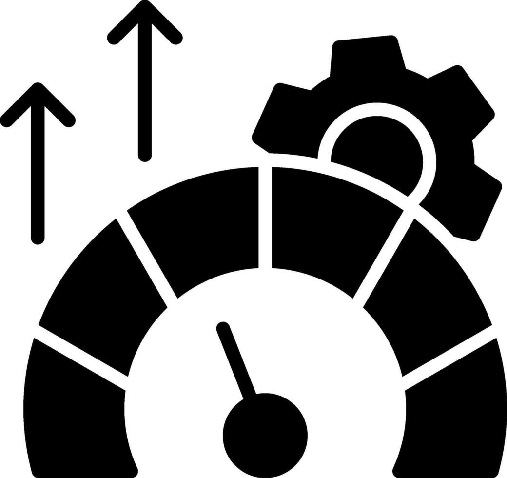 Speedometer Glyph Icon Design vector