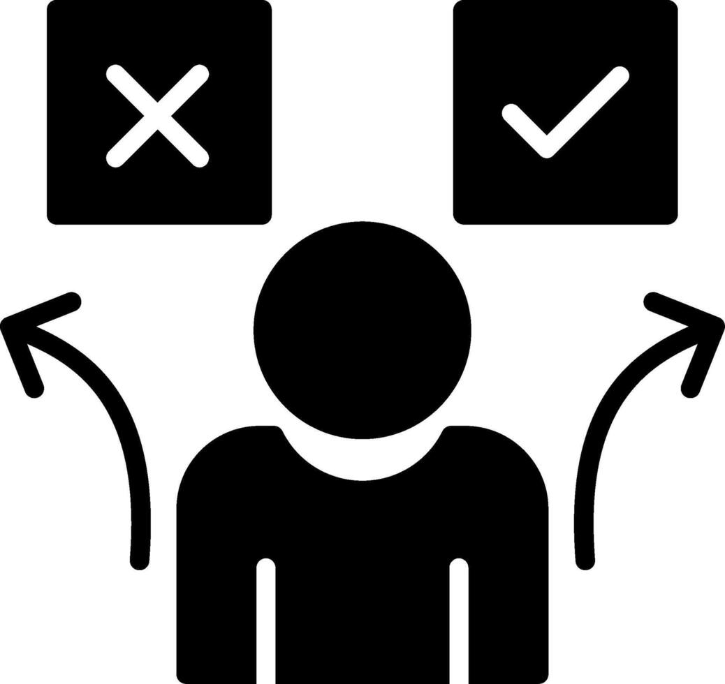 Decision Glyph Icon Design vector