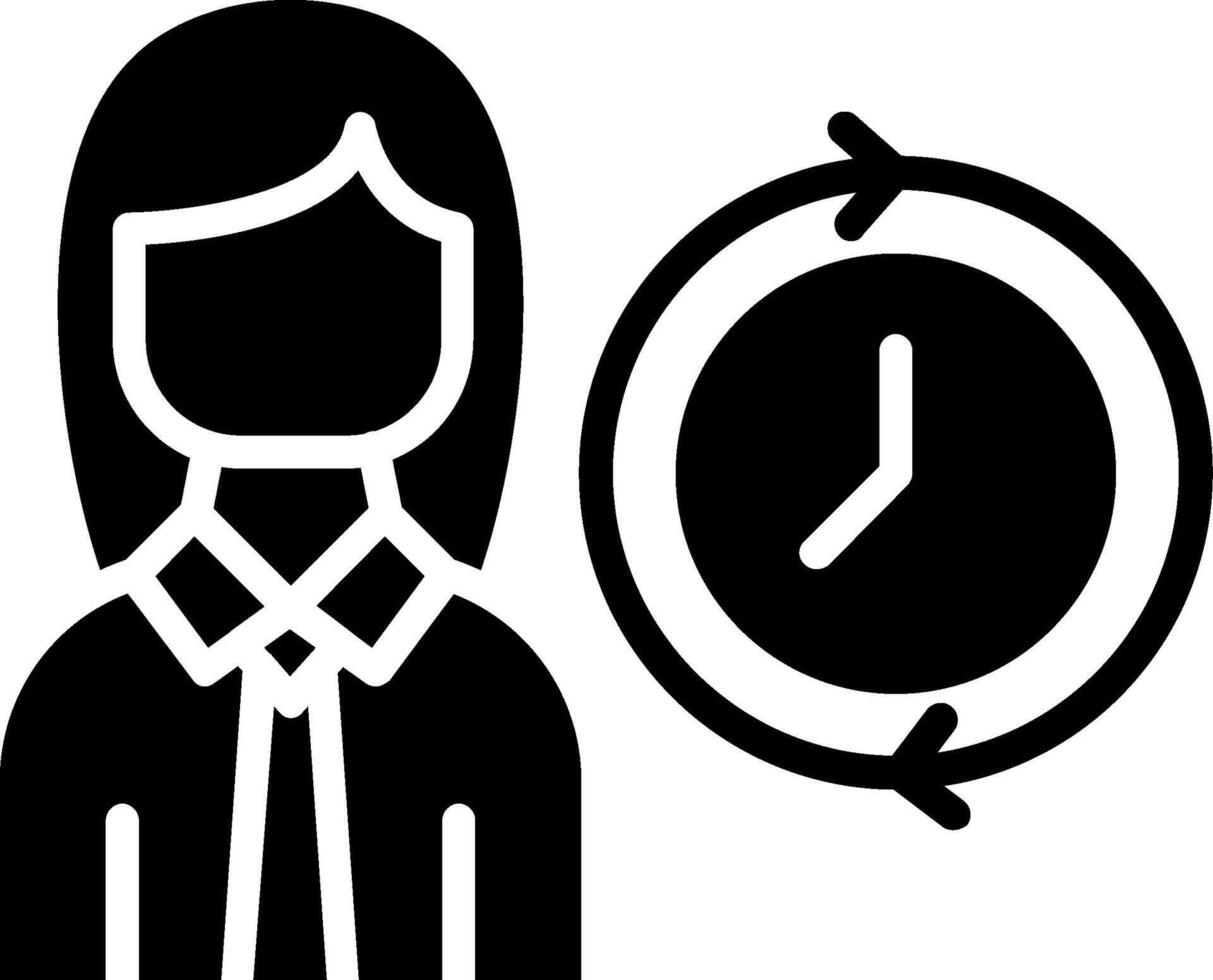 Full time Glyph Icon Design vector