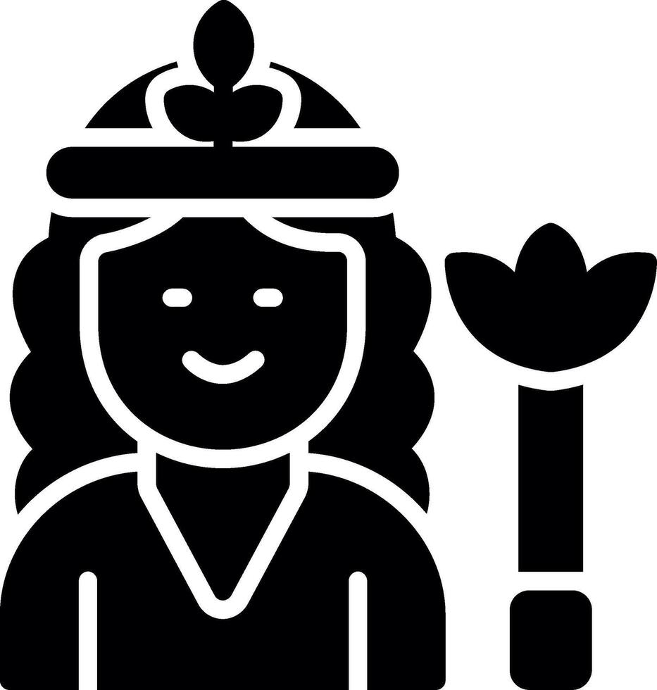 Hera Glyph Icon Design vector