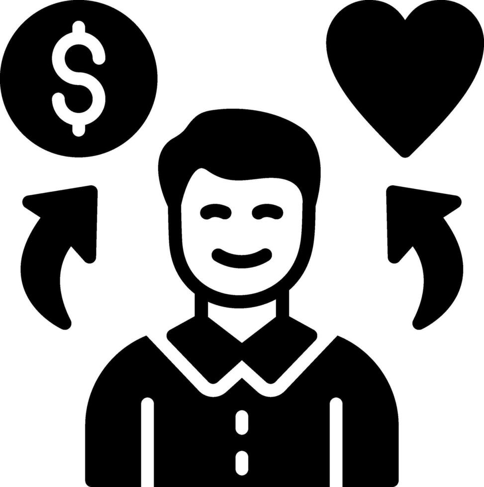 Needs Glyph Icon Design vector