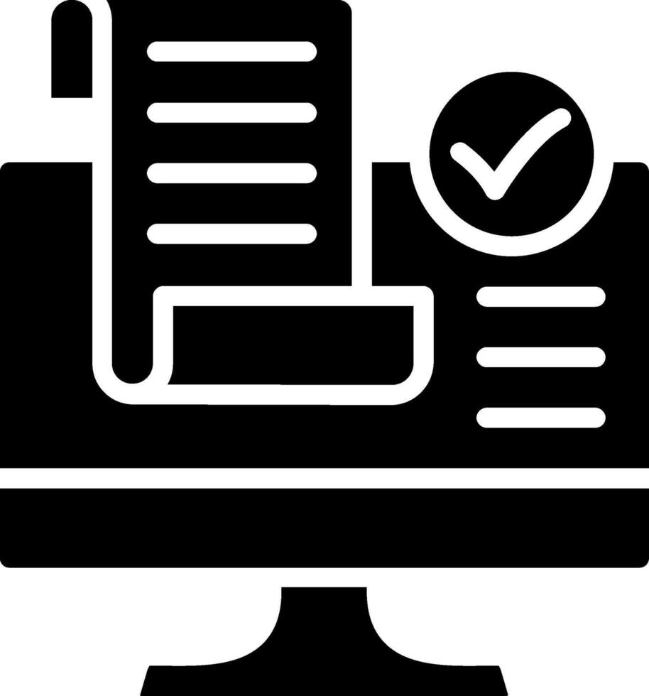 Screen Glyph Icon Design vector