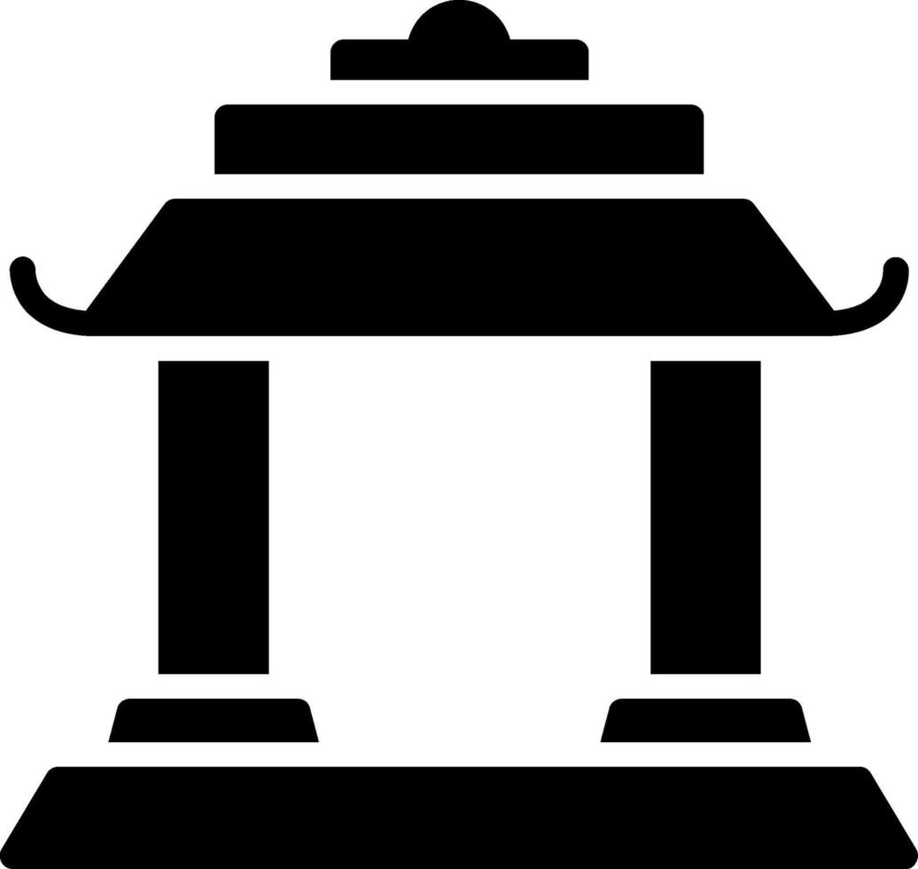 Temple Gate Glyph Icon Design vector