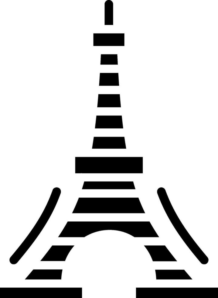 Tokyo Tower Glyph Icon Design vector