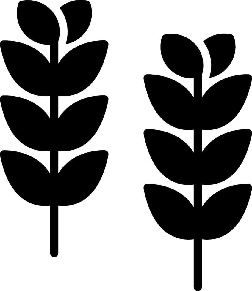 Wheat Glyph Icon Design vector