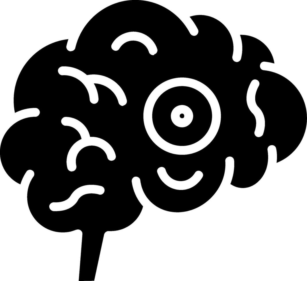 Brain Injury Glyph Icon Design vector