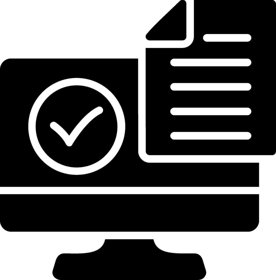 Computer Glyph Icon Design vector