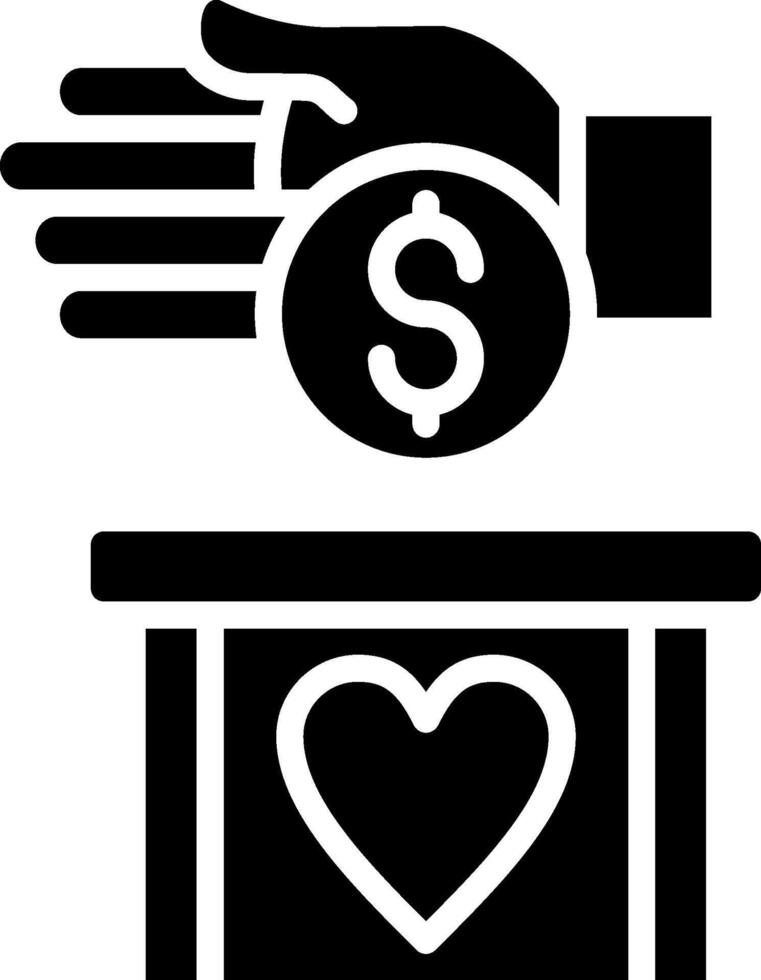 Donate Glyph Icon Design vector