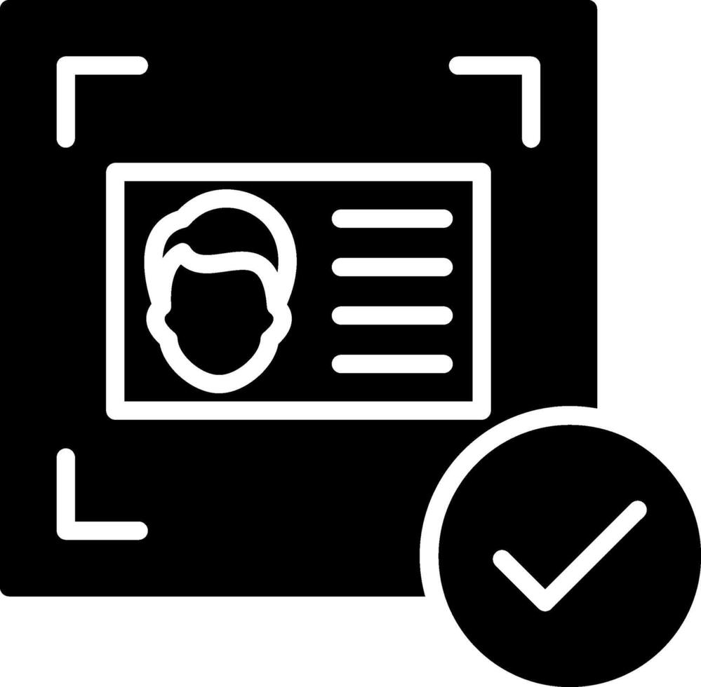 ID Card Glyph Icon Design vector