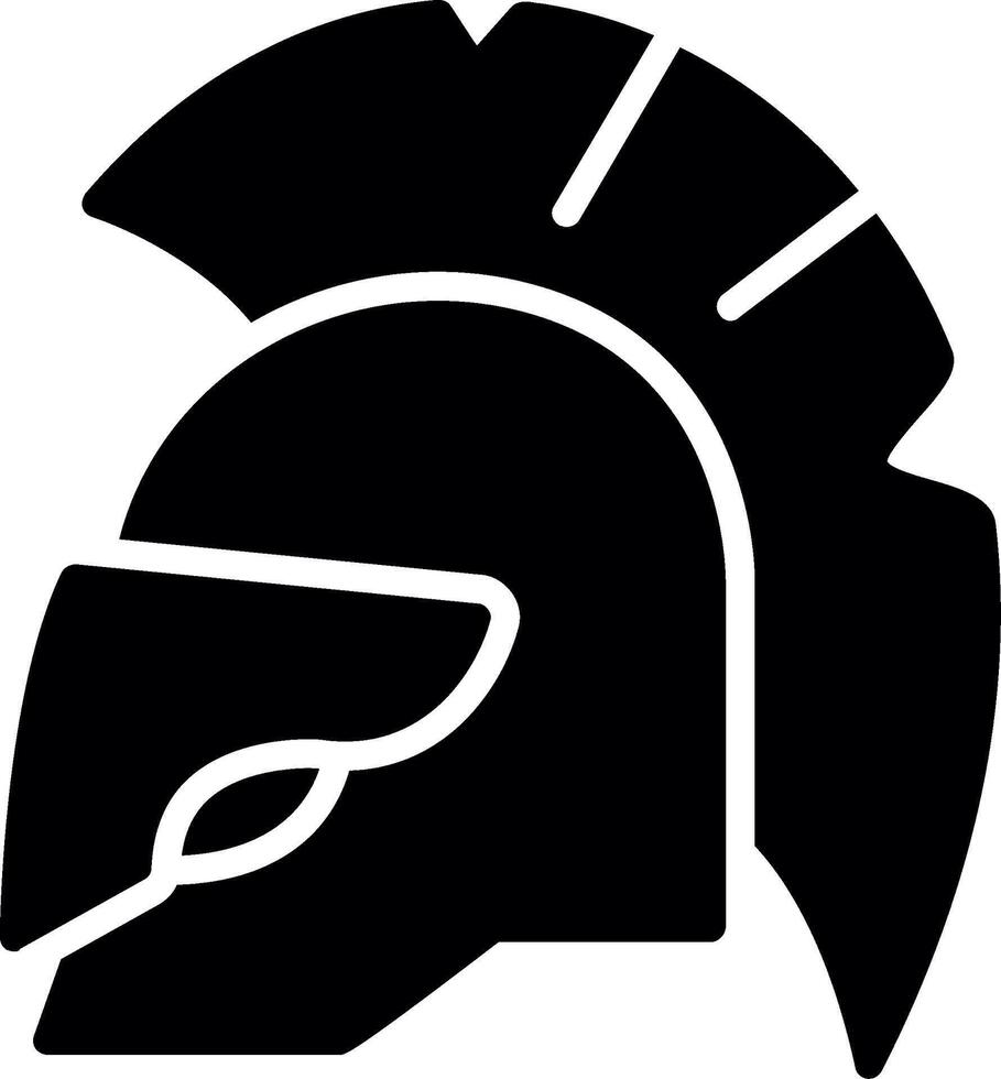 Helmet Glyph Icon Design vector