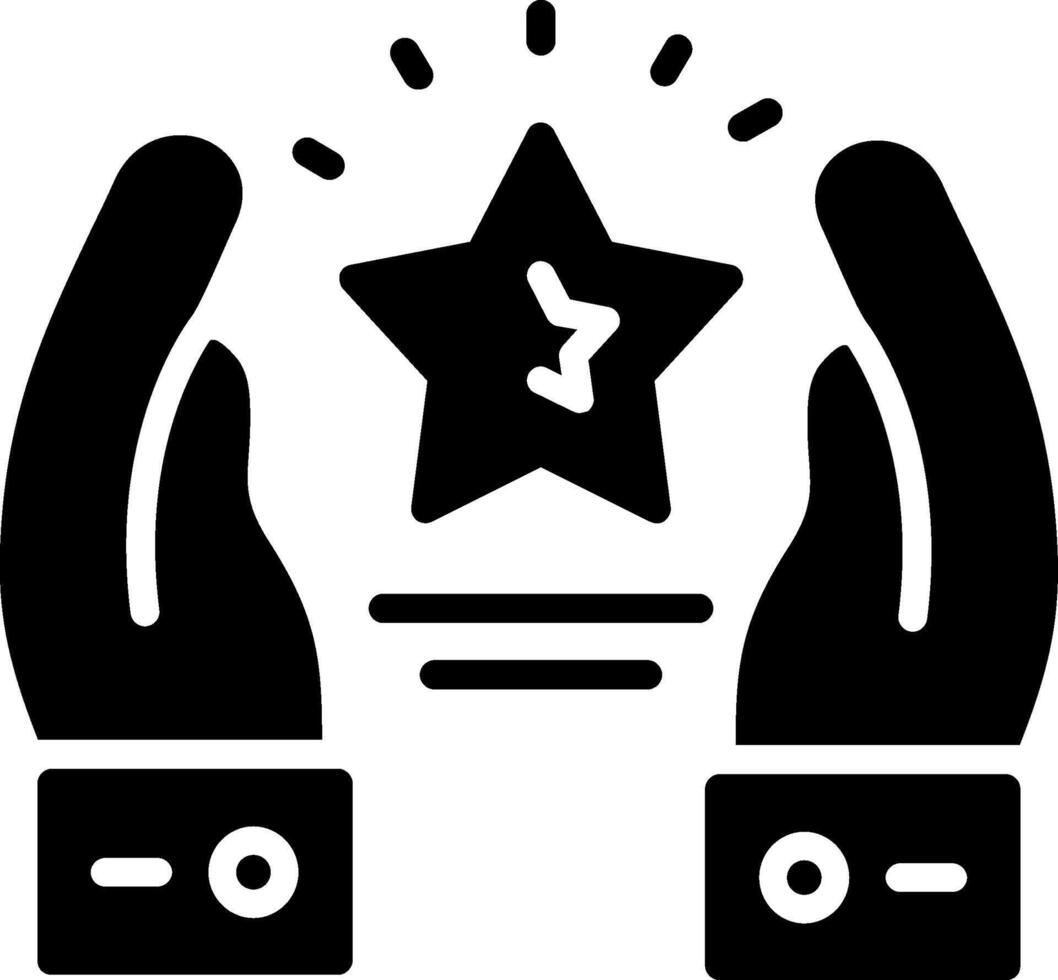 Loyalty Glyph Icon Design vector
