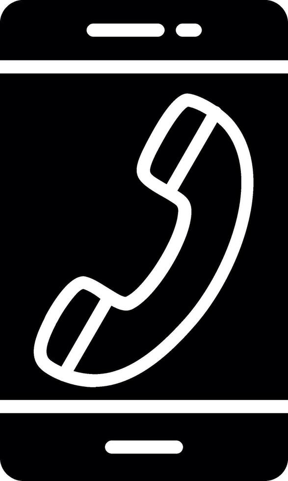 Mobile Phone Glyph Icon Design vector