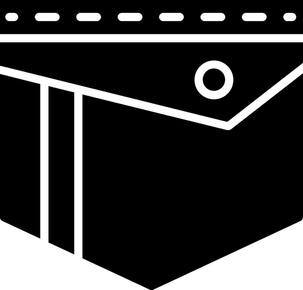 Pocket Glyph Icon Design vector