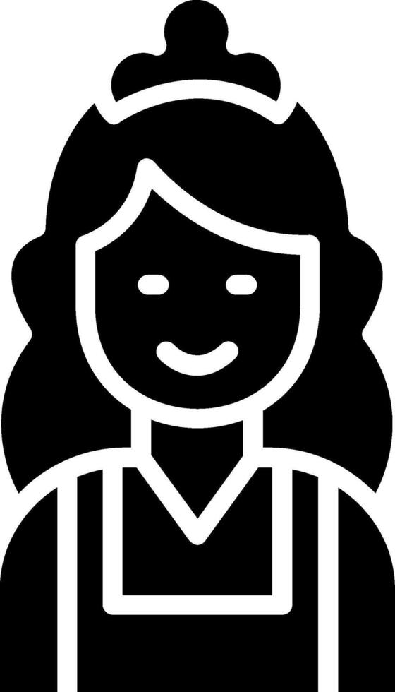 Maid Glyph Icon Design vector