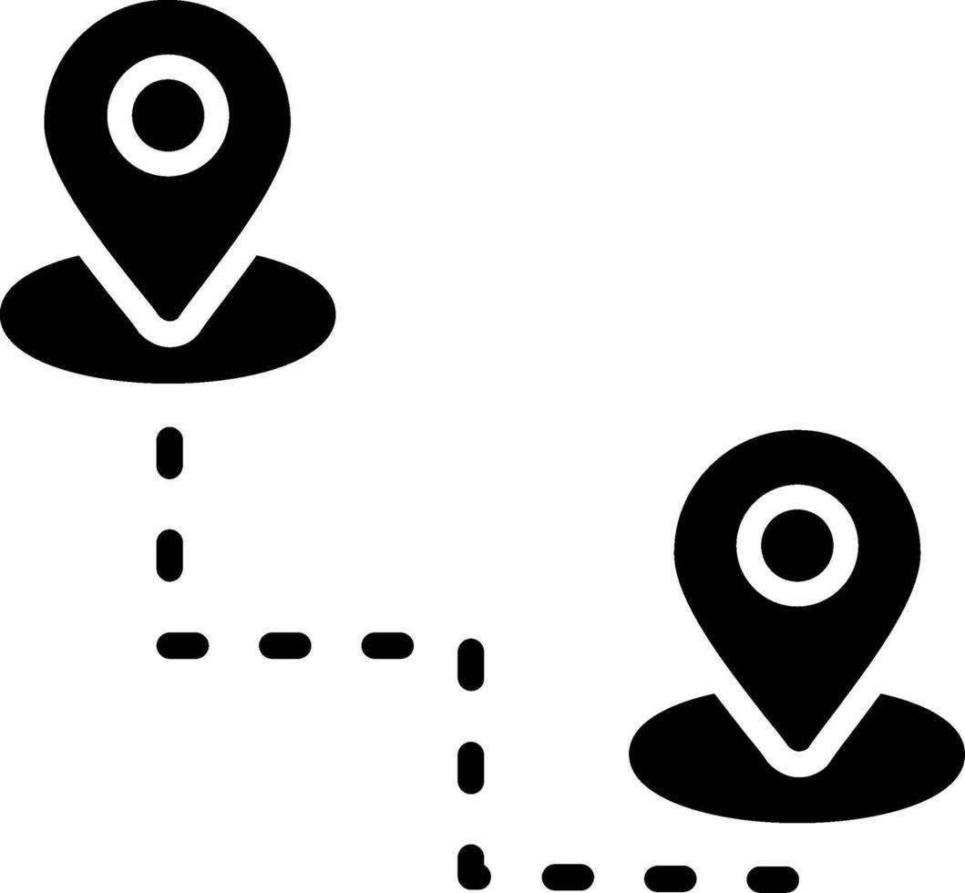 Location Glyph Icon Design vector