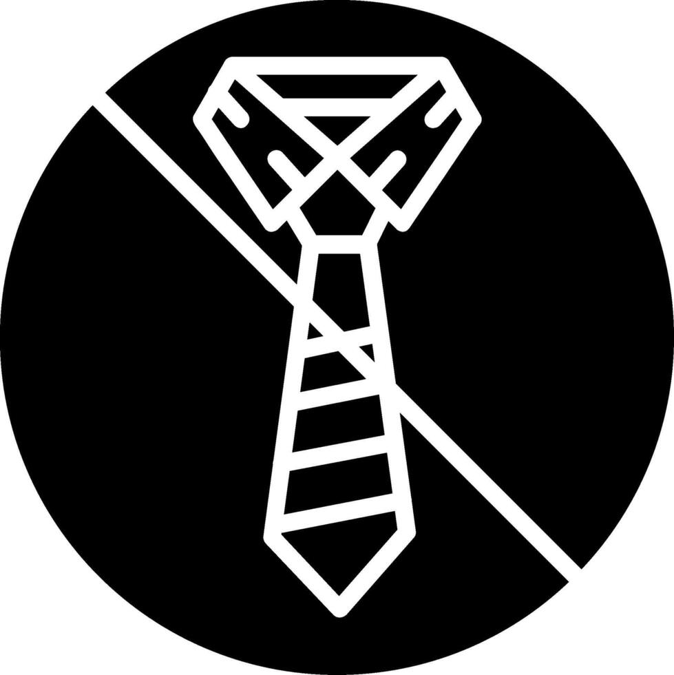 No Tie Glyph Icon Design vector