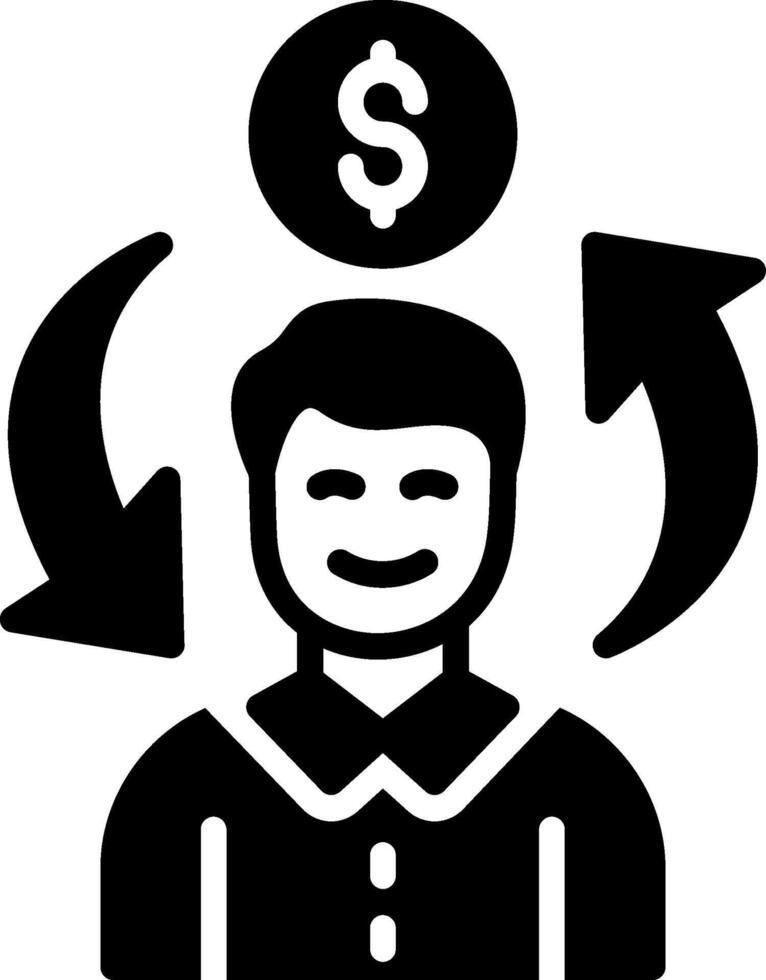Money Glyph Icon Design vector