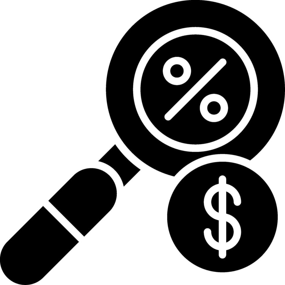 Search Glyph Icon Design vector