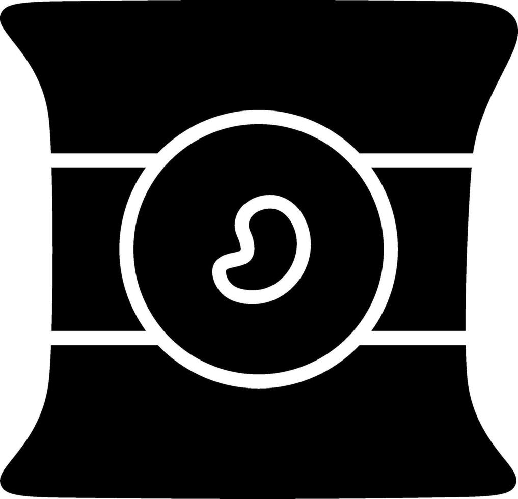Seed Bag Glyph Icon Design vector