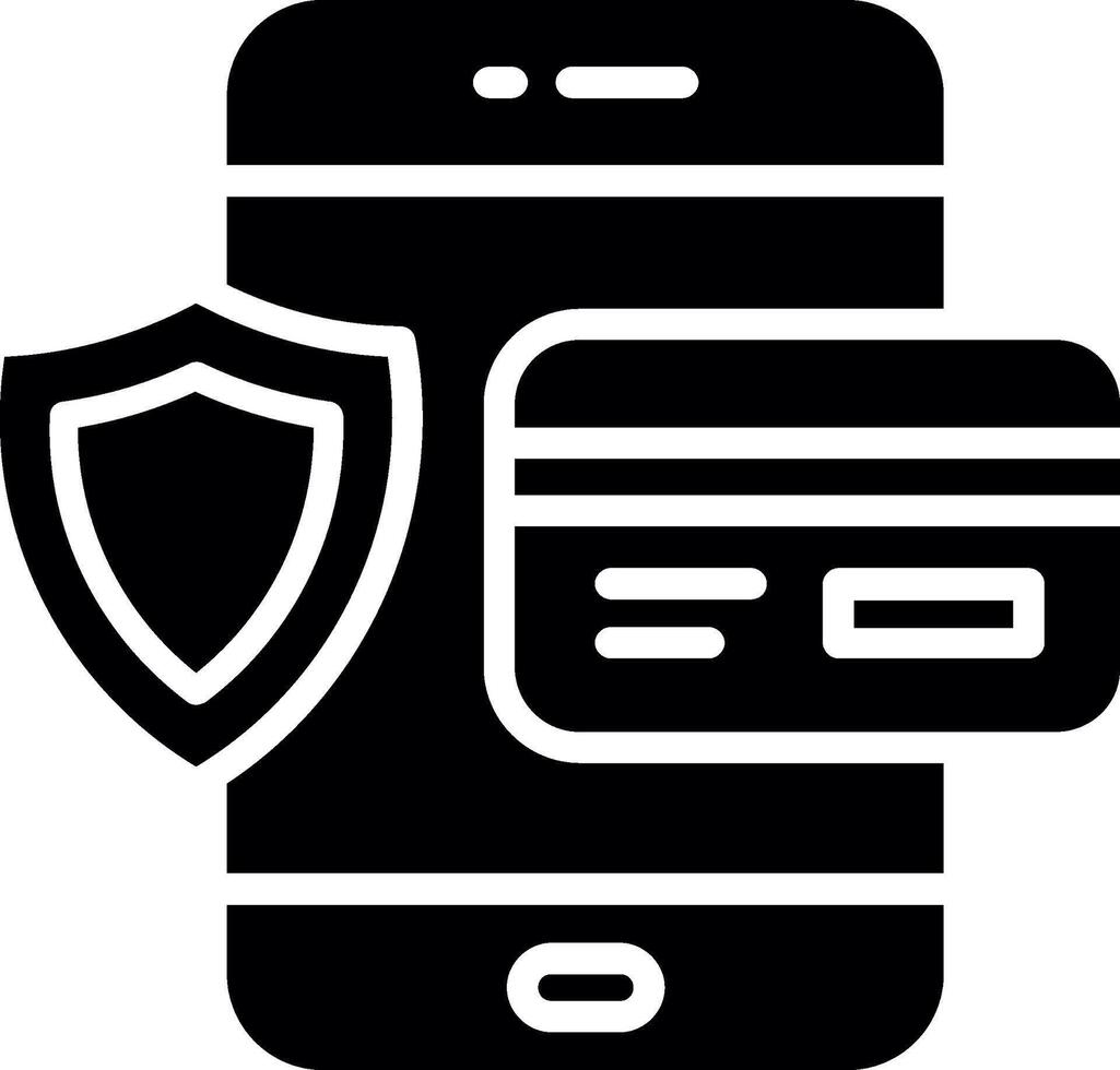 Secure Payment Glyph Icon Design vector