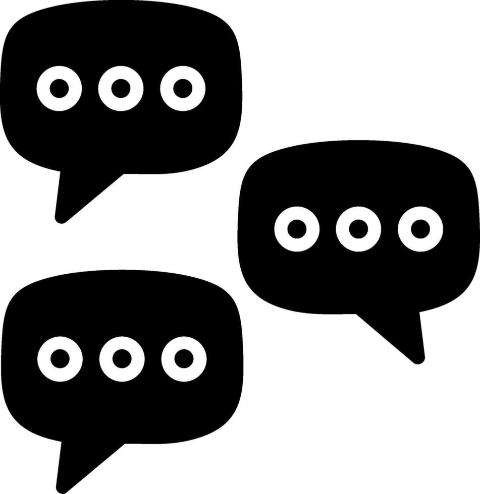 Talk Glyph Icon Design vector