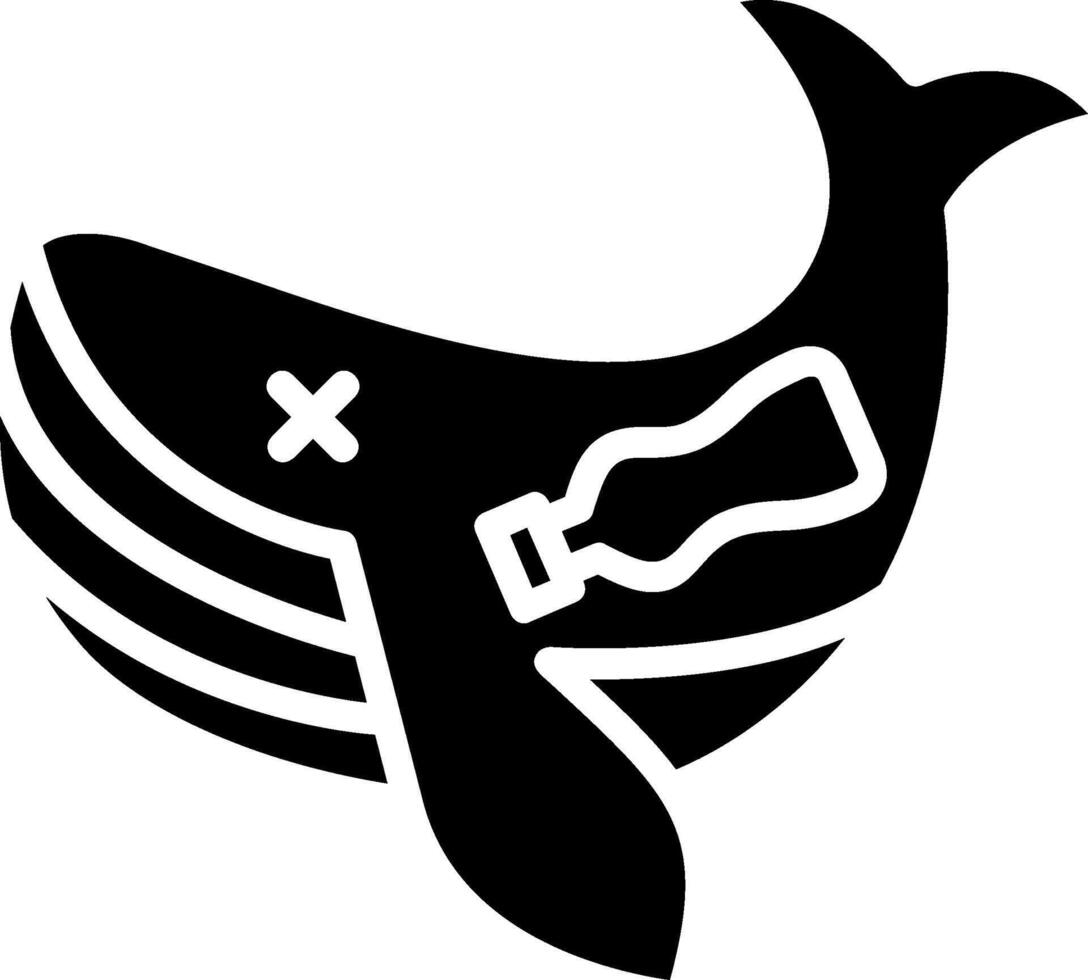 Whale Glyph Icon Design vector
