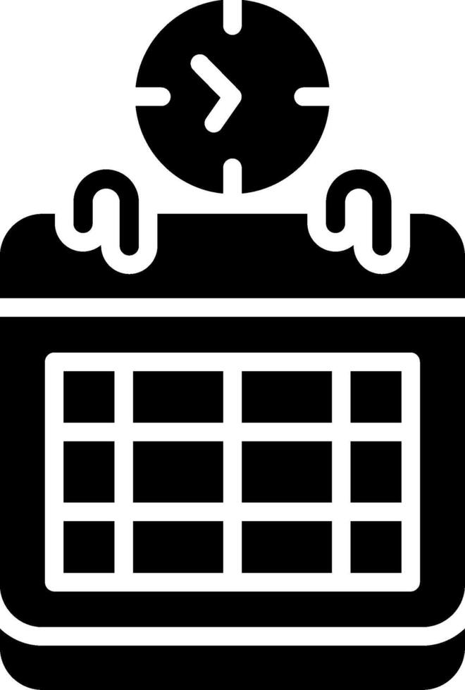 Work schedule Glyph Icon Design vector