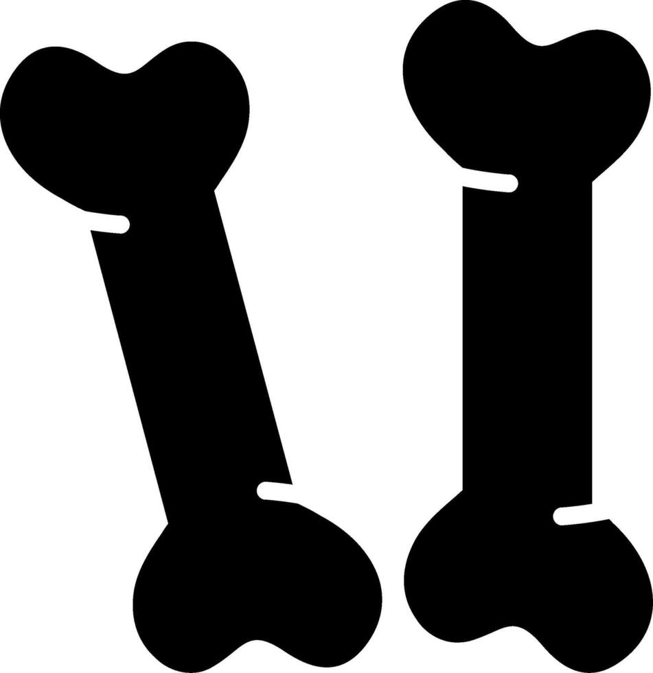 Bones Glyph Icon Design vector