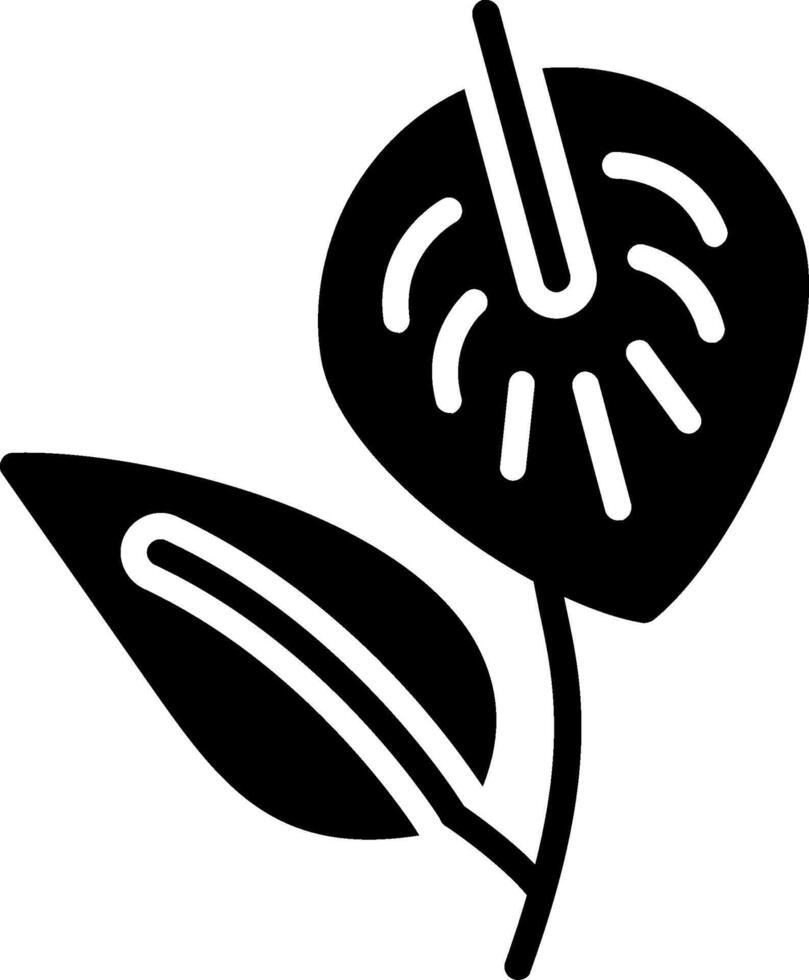 Anthurium Glyph Icon Design vector