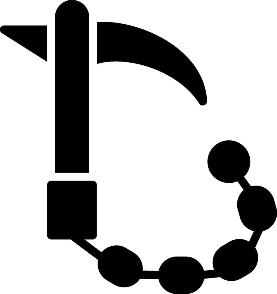 Chain Sickle Glyph Icon Design vector