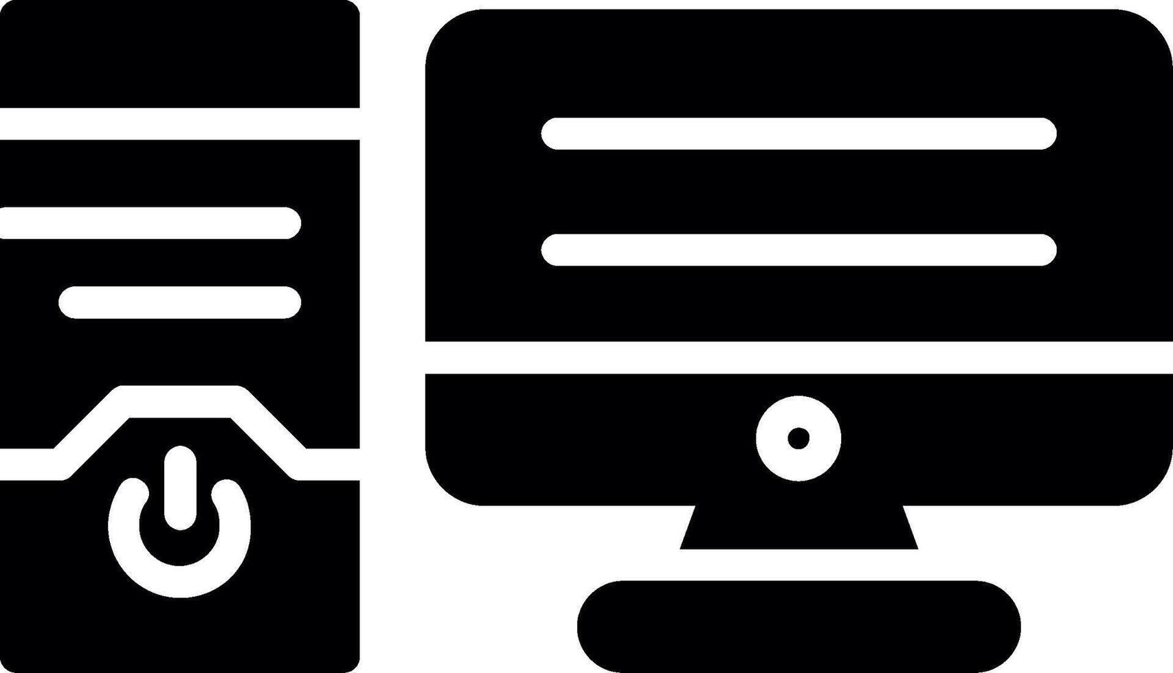 Computer Glyph Icon Design vector