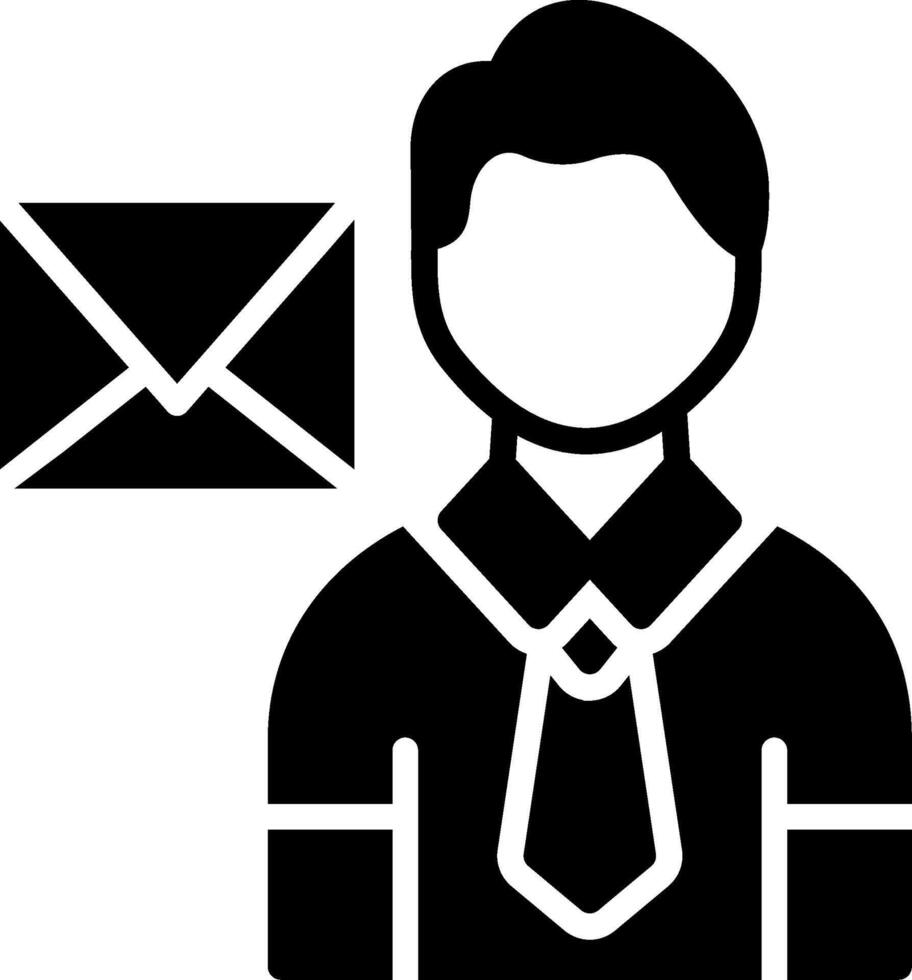 Email Glyph Icon Design vector