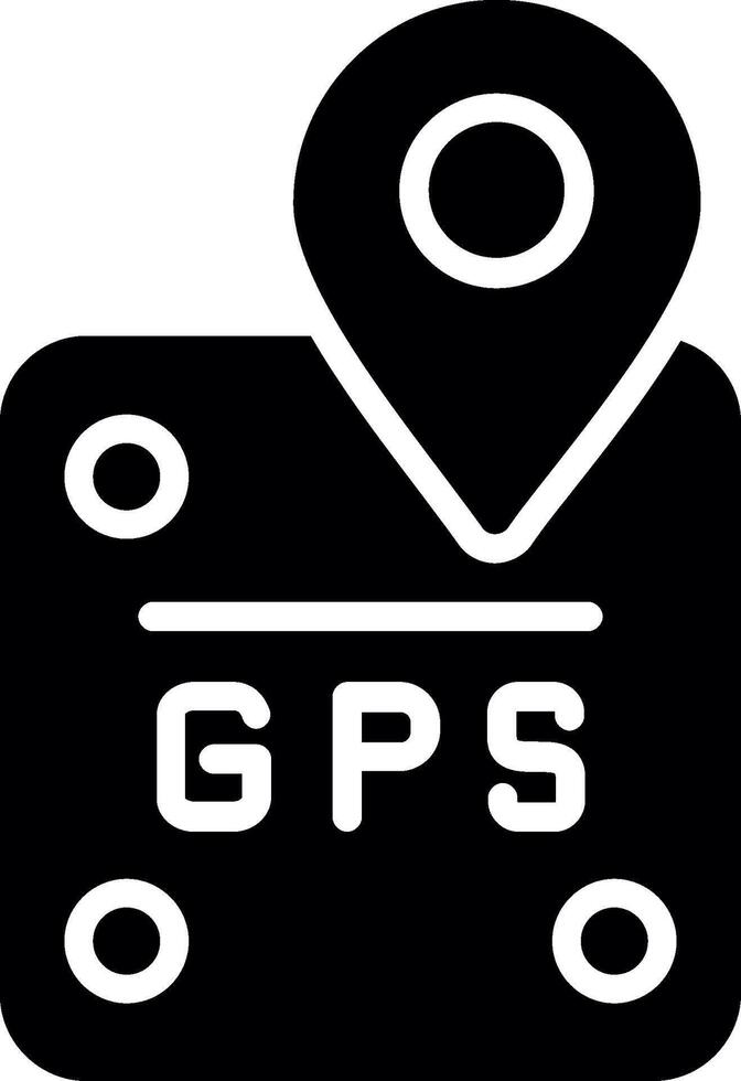Gps Glyph Icon Design vector