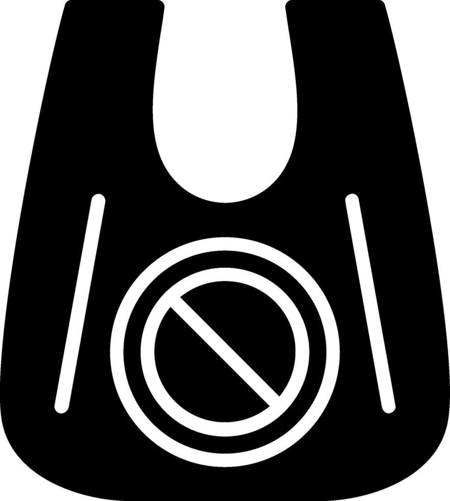 Plastic Bag Glyph Icon Design vector
