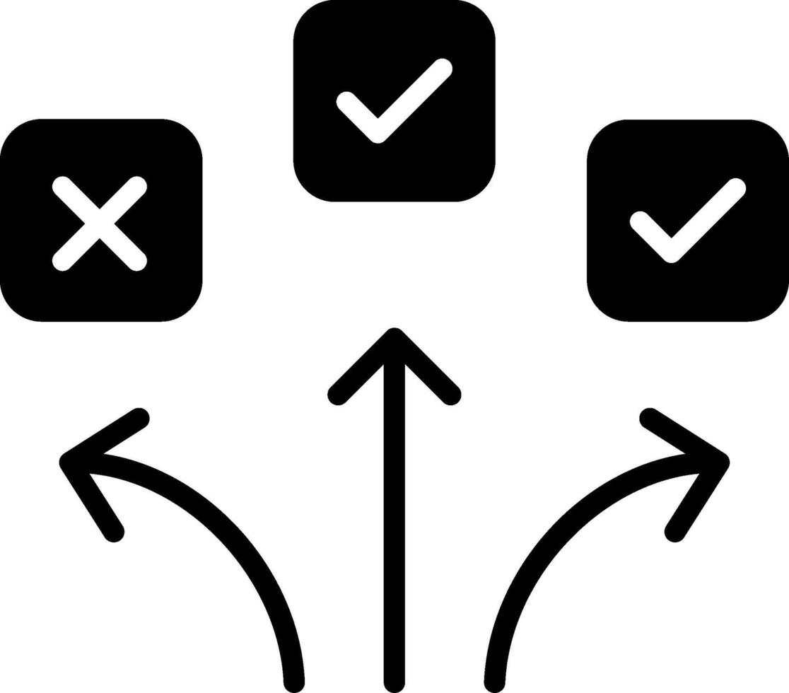Pathways Glyph Icon Design vector