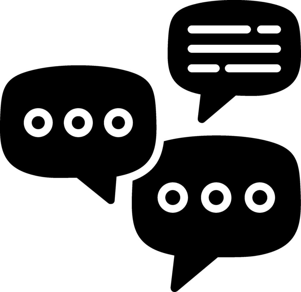Dialogue Glyph Icon Design vector