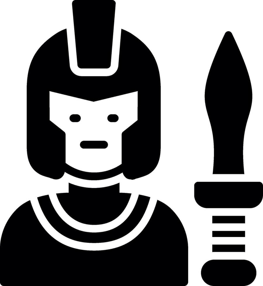 Achilles Glyph Icon Design vector