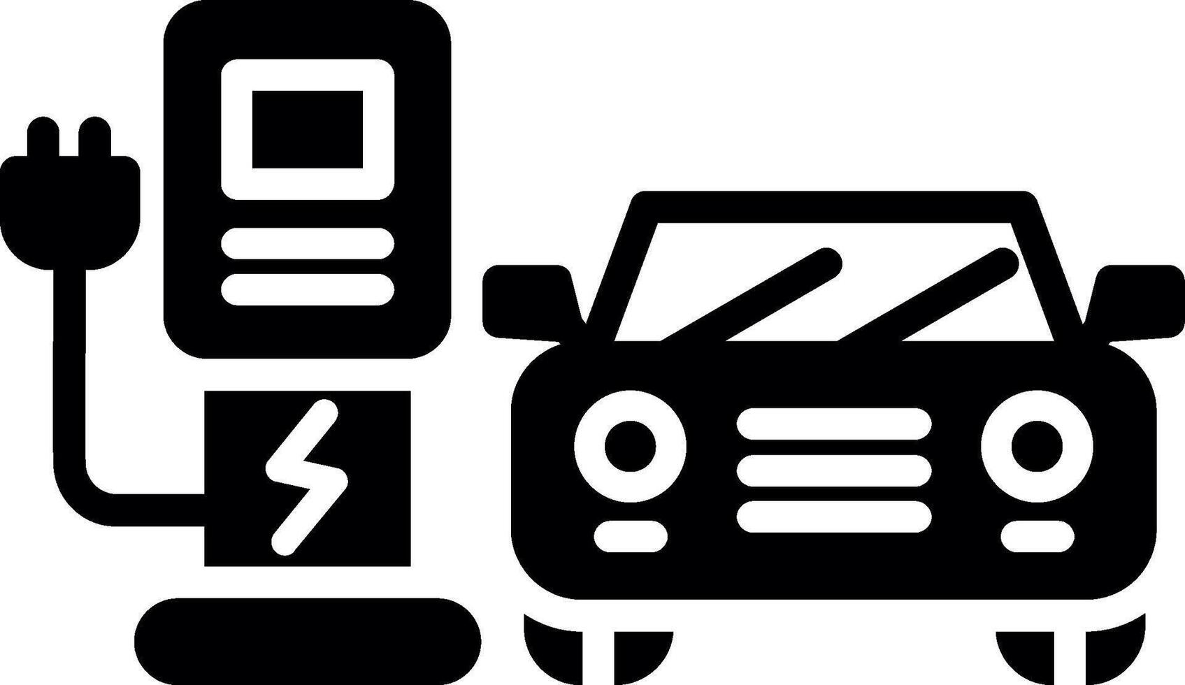 Charging Station Glyph Icon Design vector