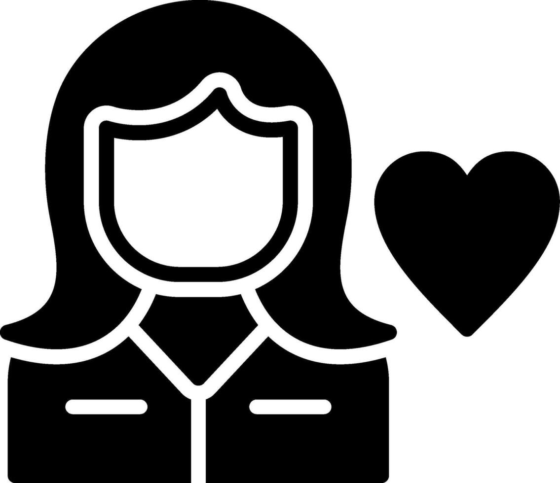 Caregiver Glyph Icon Design vector