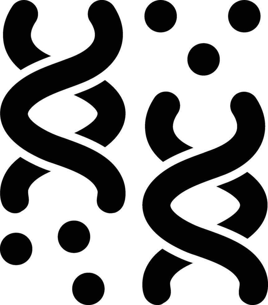 Chromosome Glyph Icon Design vector