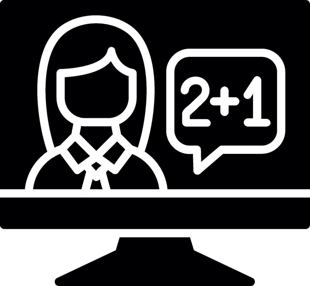 Elearning Glyph Icon Design vector
