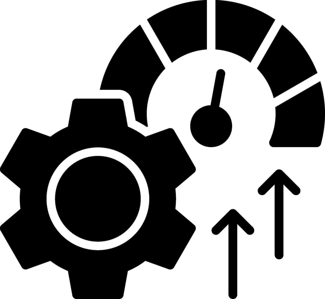 Efficiency Glyph Icon Design vector