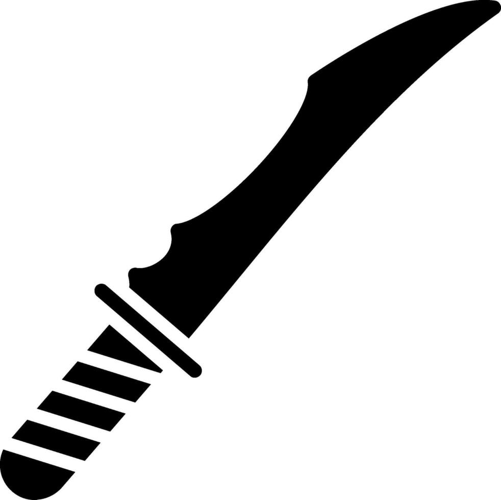 Katana Glyph Icon Design vector