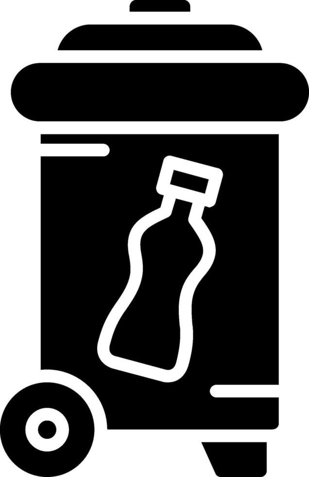 Recycle Bin Glyph Icon Design vector