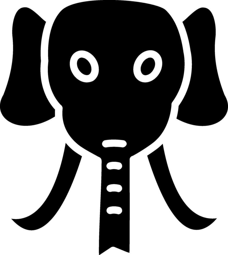 Mammoth Glyph Icon Design vector